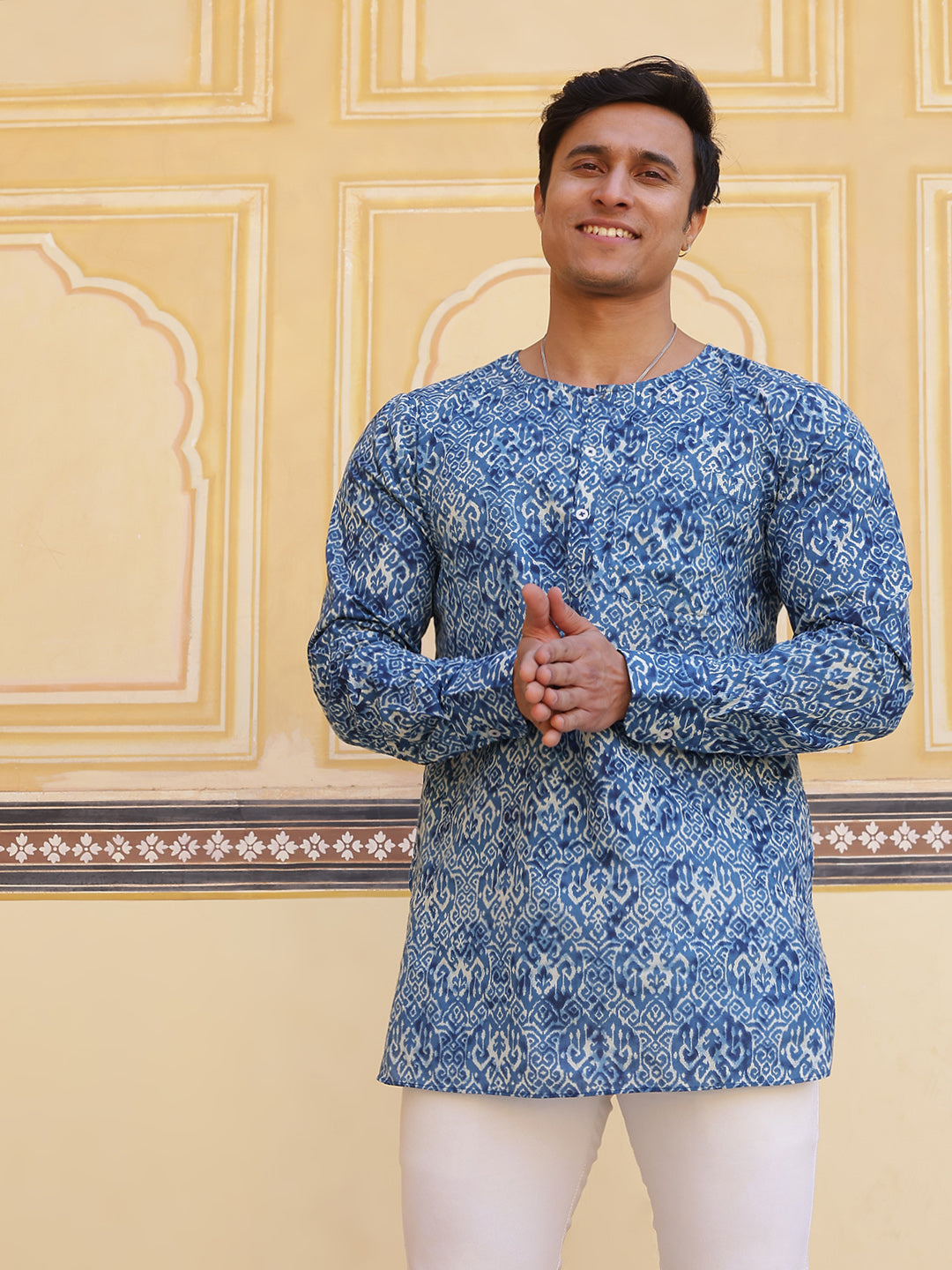 Blue Ethnic Motifs Kurta