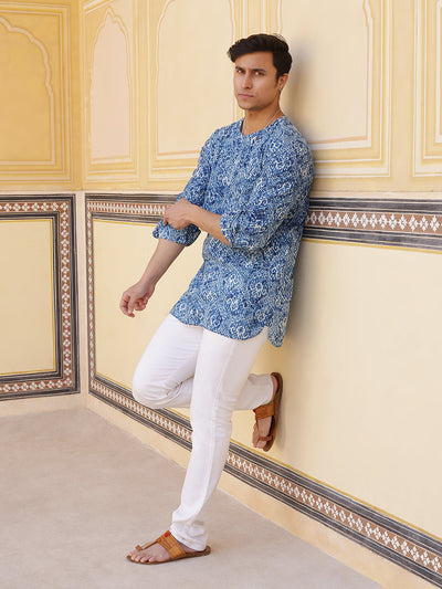 Blue Ethnic Motifs Kurta