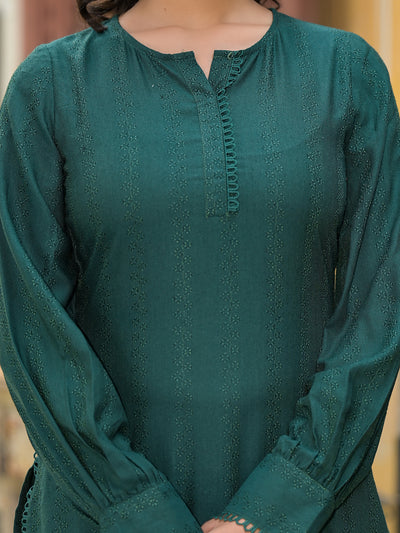 Elemerald Green Dobby Pakistani Kurta Salwar