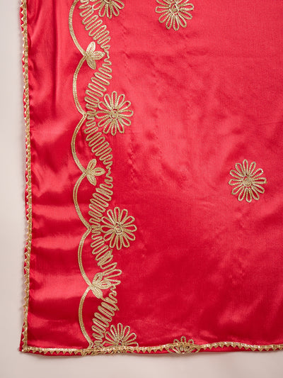 Peach Jacquard Lehenga Choli With Dupatta