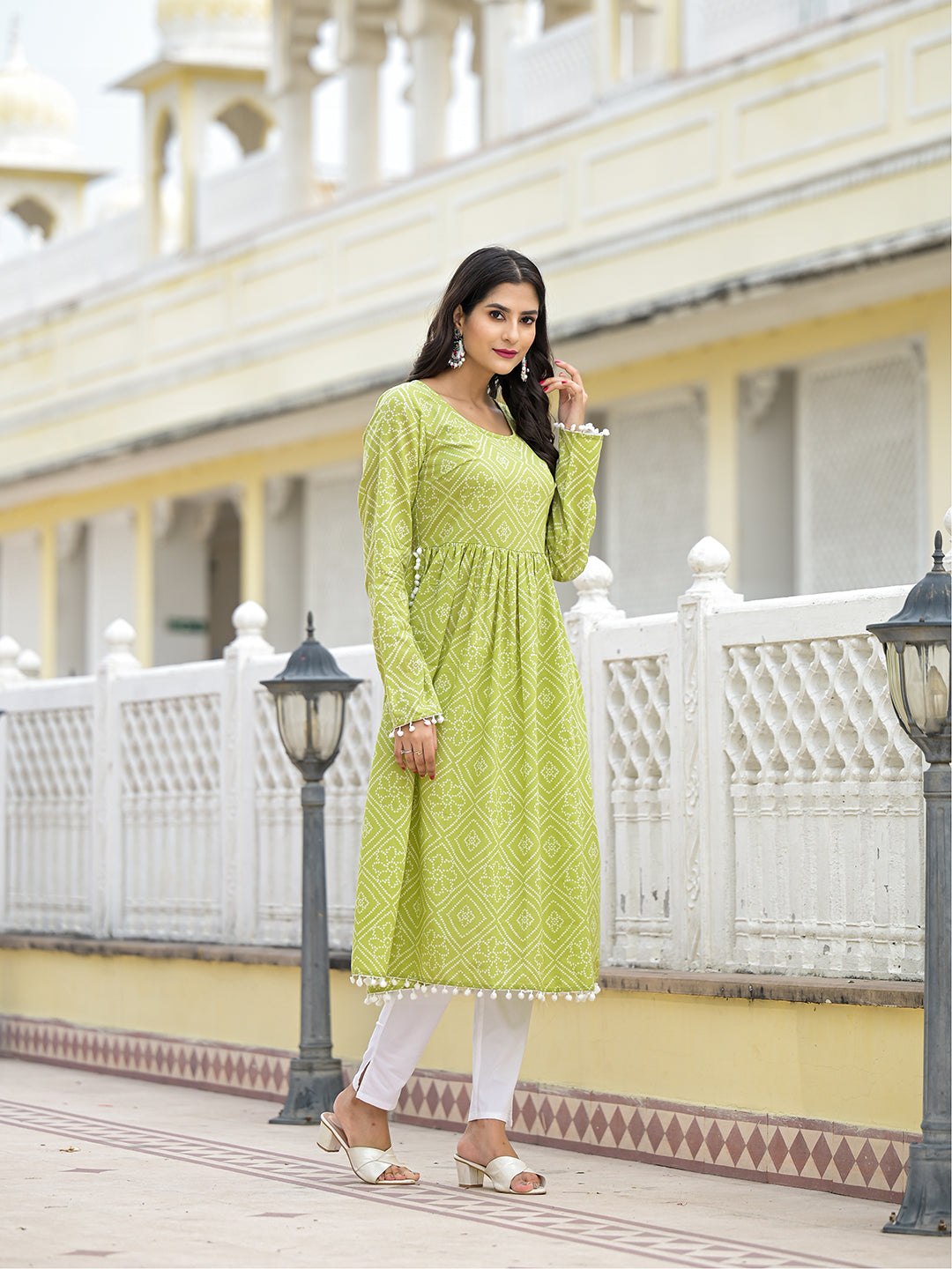 Mehendi Green Nyra Cut Kurta