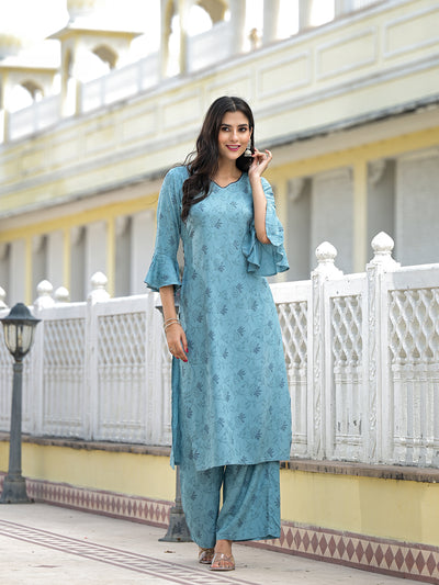 Sky Blue Kurta Set with Dupatta