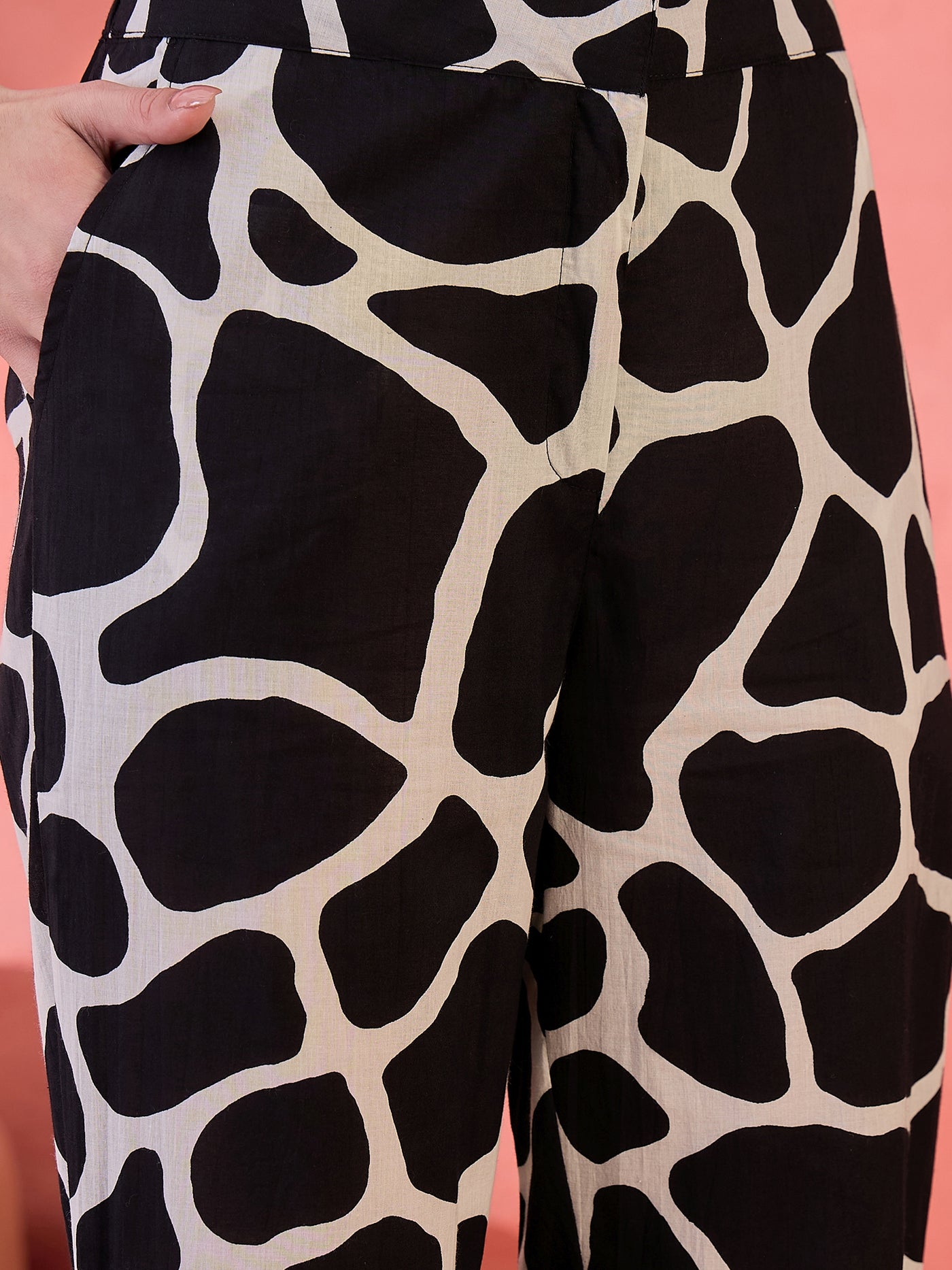 Black Giraffe Print Co-Ord Set