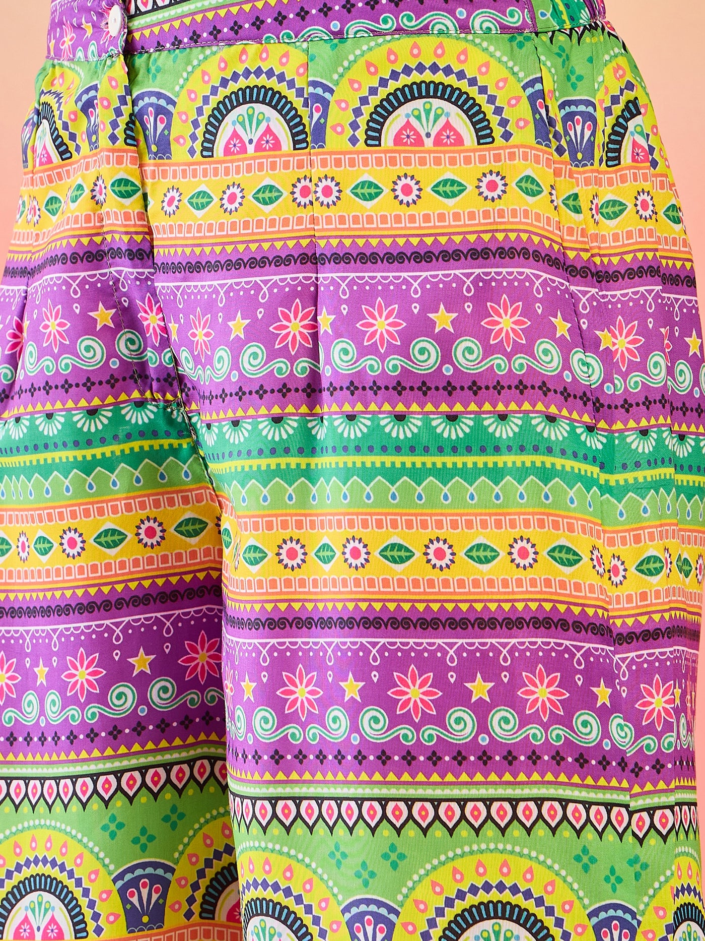 Multicolor Truck Art Co Ord Set with Afghani pants