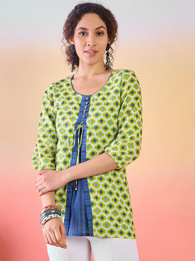 Green Printed Tunic