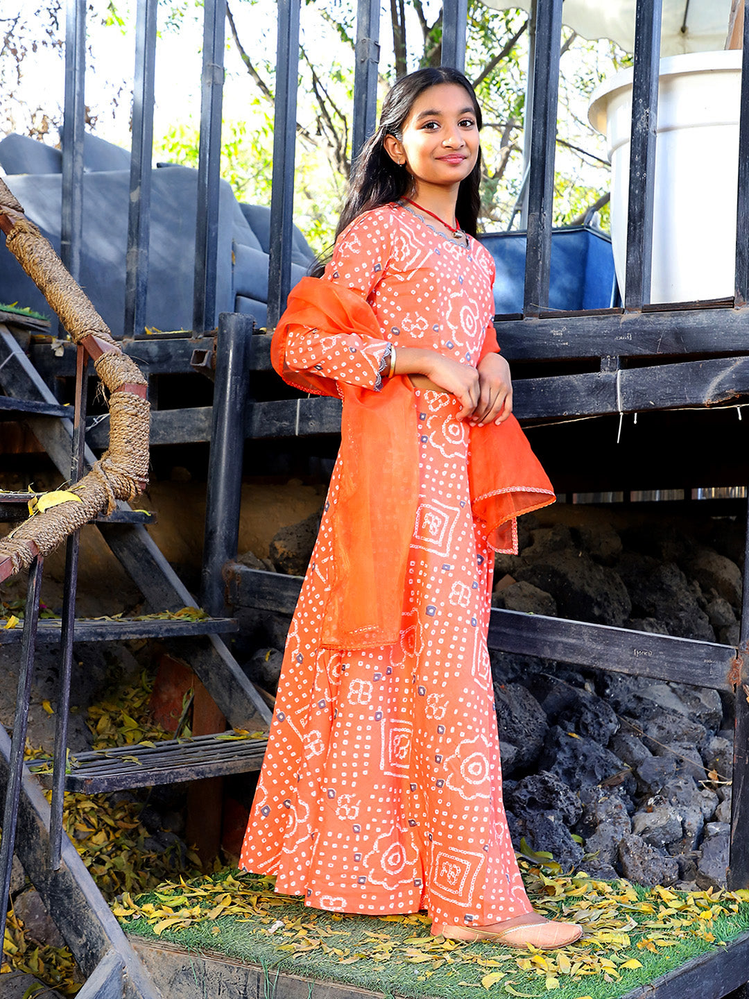 Orange bandhani Lehenga Choli