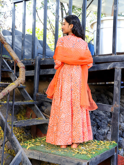 Orange bandhani Lehenga Choli