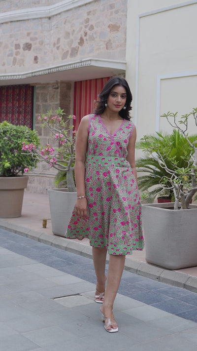 Mint Green A-Line Summer Dress