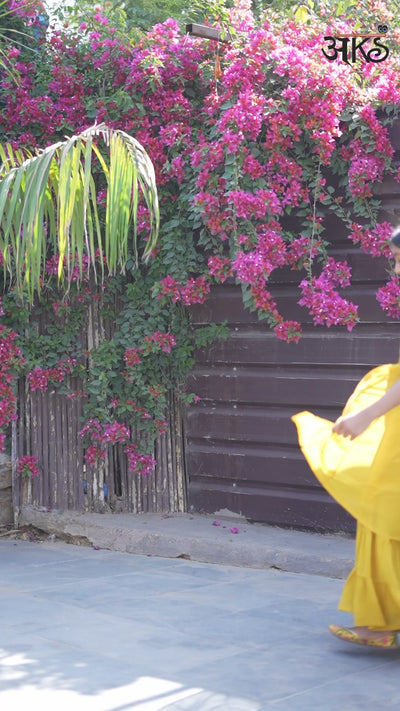 Yellow Sequinned Clothing Set