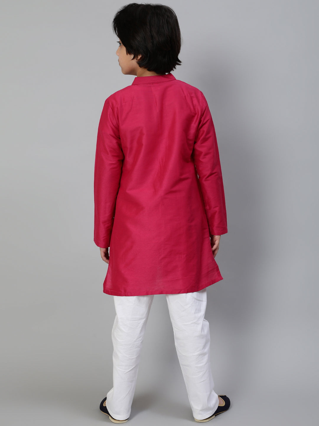 Magenta Embroidered Kurta