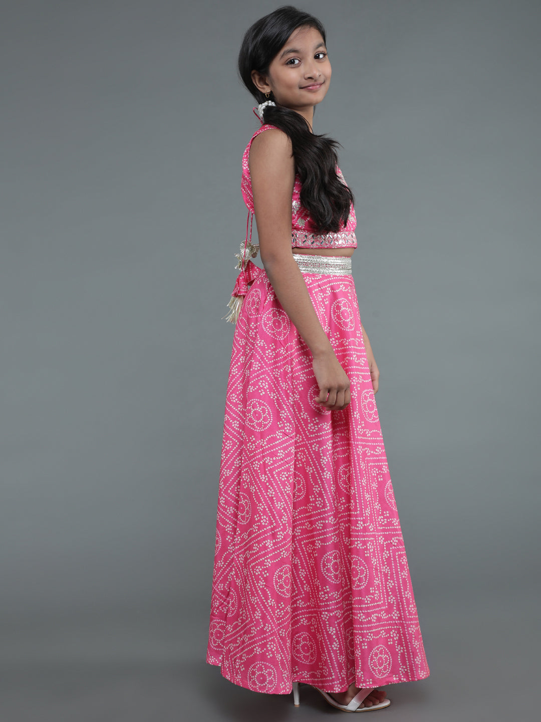 Pink Embroidered Lehenga Choli With Dupatta