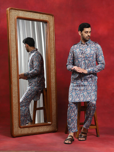 Blue Persian Motifs Couple Combo Set