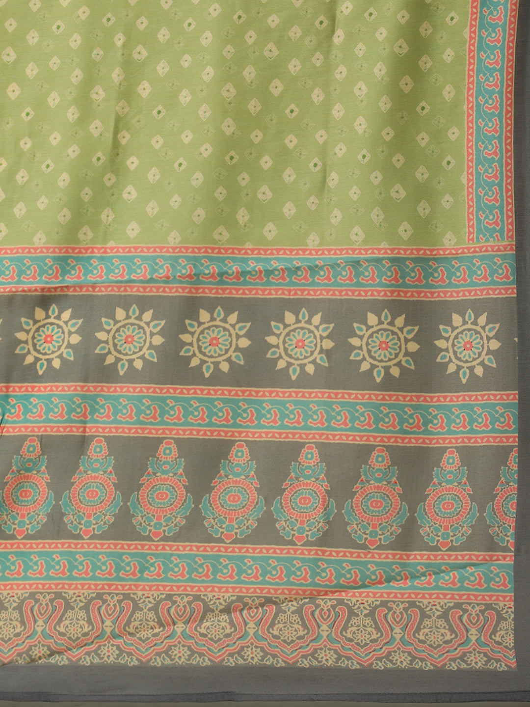 Green Ethnic Motifs Couple Combo Set