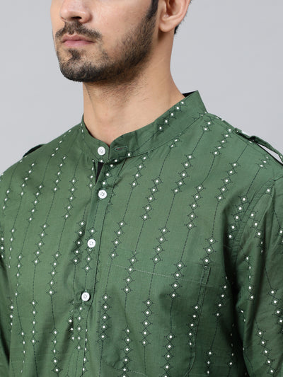 Green Long Kurta