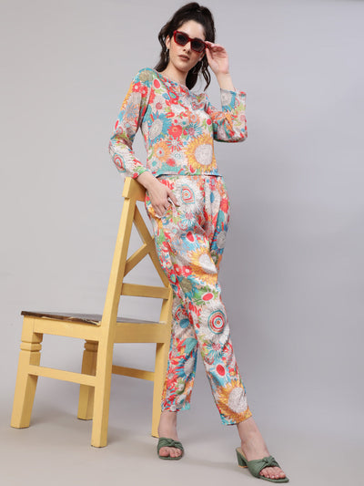 Multicolor Floral Print Co-Ord Set