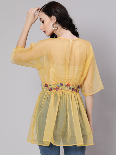 Yellow Embroidered Tunic